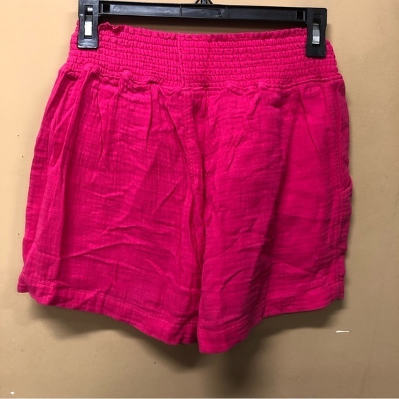 Three Dots Double Gauze Shorts Pink Pockets Size Small NWT - Picture 4 of 4